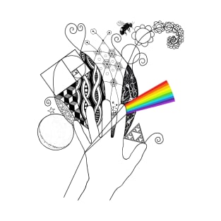 Rainbow Science Hand Doodle T-Shirt