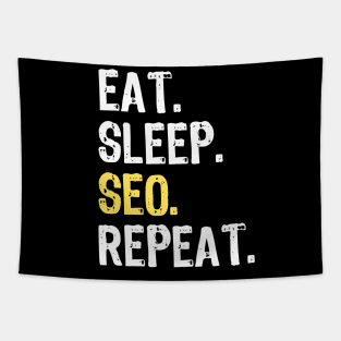 Eat Sleep SEO Repeat Tapestry