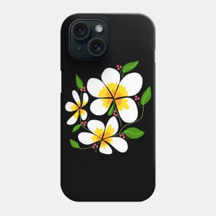 Sampaguita Flowers With Cherries & Leaves Phone Case