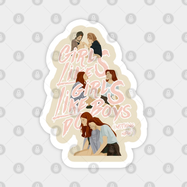 girls like girls Magnet by ohnoballoons