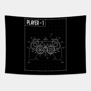 player 1 Game Console Tapestry