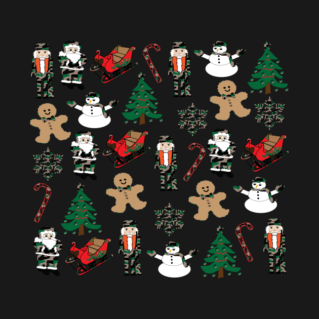 Holiday pattern, design, camouflage, Camo, Christmas by sandyo2ly