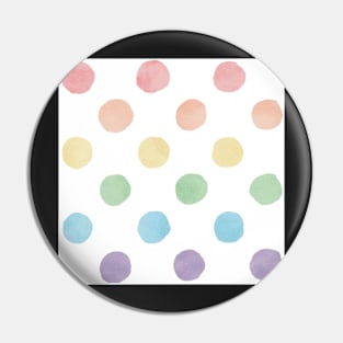 Rainbow Watercolour Spots Pin