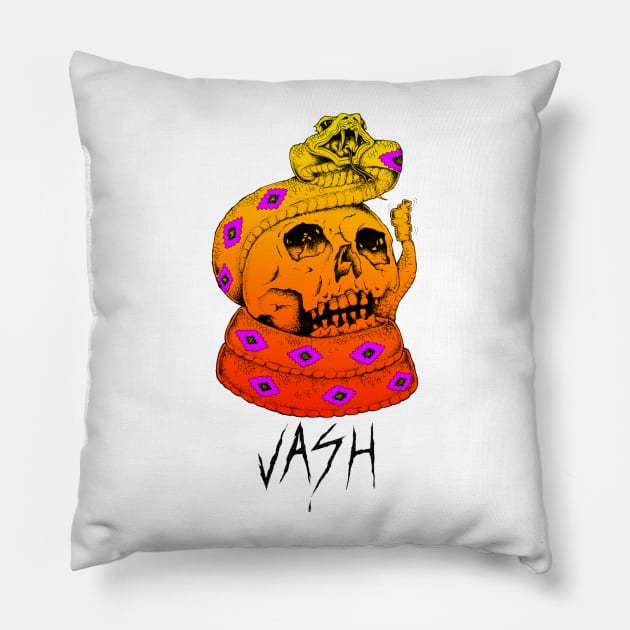 Snake & Skull Pillow by JASH