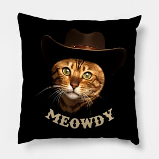 Bengal Beauty Stylish Tee Celebrating the Majestic Bengal Cat Breed Pillow