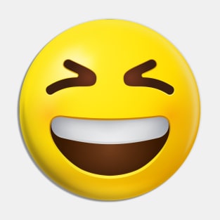 Grinning squinting face emoji Pin