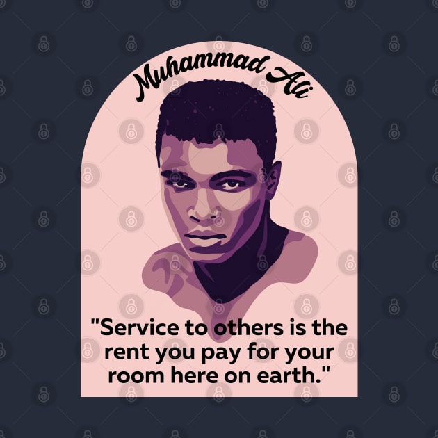 Muhammad Ali Portrait and Quote by Slightly Unhinged