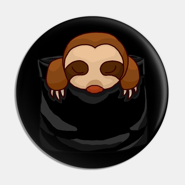 Pocket sloth - sloth in a pocket Pin by HighFives555