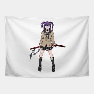 Battle Royale - Anime Girl Tapestry