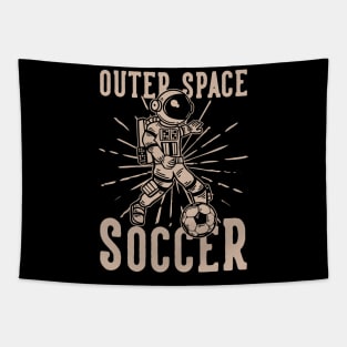 Outer space soccer Tapestry