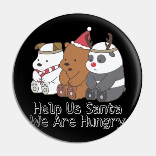 Santa Clause Cute Bear Hungry Pin