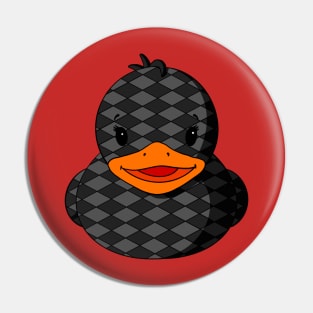 Checkerboard Rubber Duck Pin