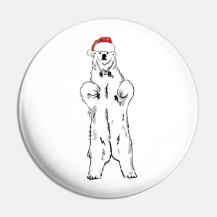 Christmas polar bear Pin