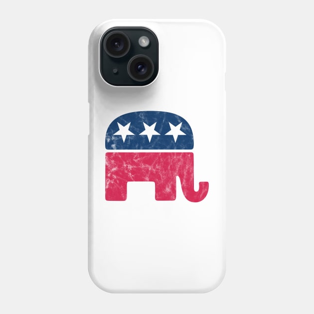 Vintage Republican Elephant Logo Phone Case by albinochicken