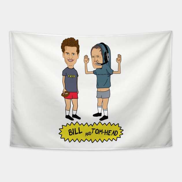 Bill and Tom-Head Tapestry by LikeMindedDesigns