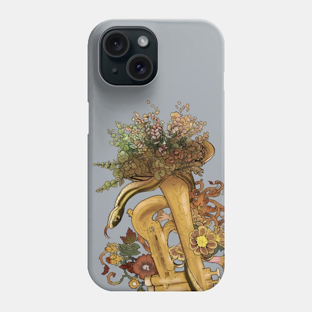 The Nature of a Ribbon and Trumpet Phone Case by Shadowsantos