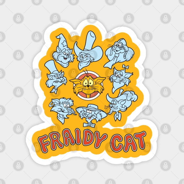 Fraidy Cat Cartoon - Fraidy Cat - Magnet