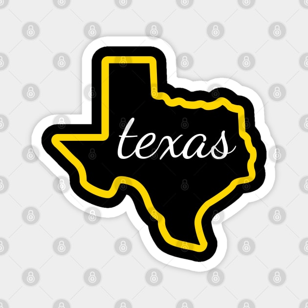 State of Texas Map Magnet by sewandtell