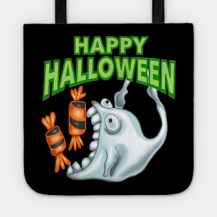 Happy Halloween Candy Ghost Tote