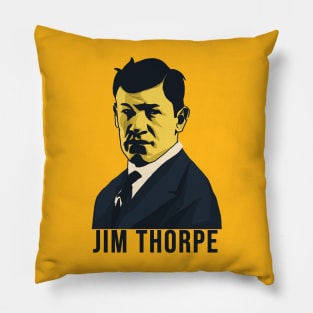 Native American Jim Thorpe Vector Shirt Design Pillow