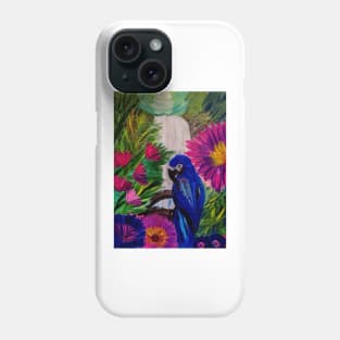 Parrot in the jungle Phone Case