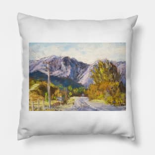 Leaving Arrowtown - Sth Island NZ Pillow