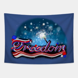 Freedom Starry Sky with Sparkler Tapestry