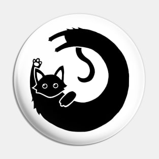 Long Cat Logo - Black Pin