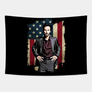 Flag america main character movie gift for fans Tapestry