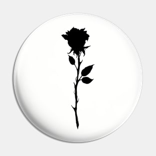 Simple Rose Silhouette Pin