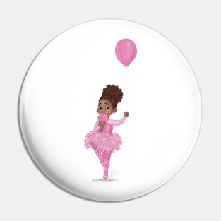 Ballerina| Black girl art Pin