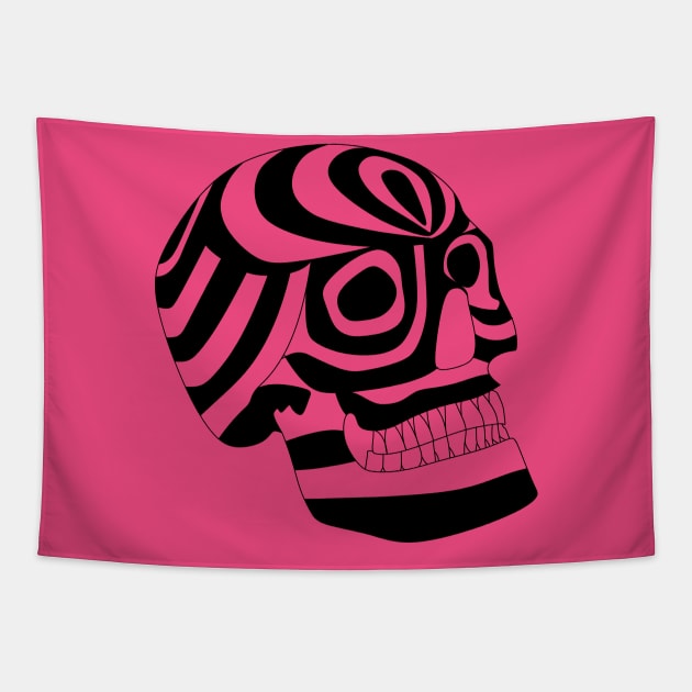 pink sugar skull candy ecopop Tapestry by jorge_lebeau