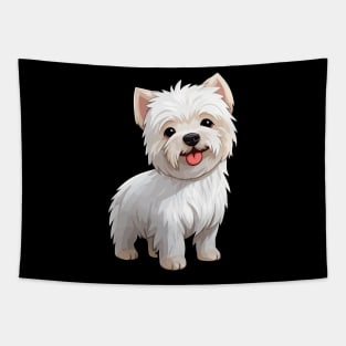 Sunny Days - Cartoon Westie's Delight Tapestry