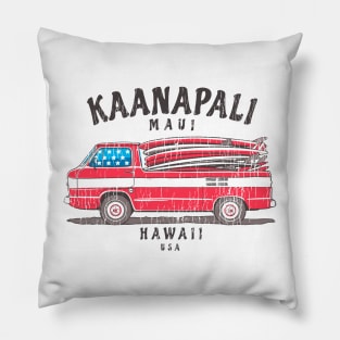 Kaanapali Maui Hawaii Patriotic Surfing Pillow