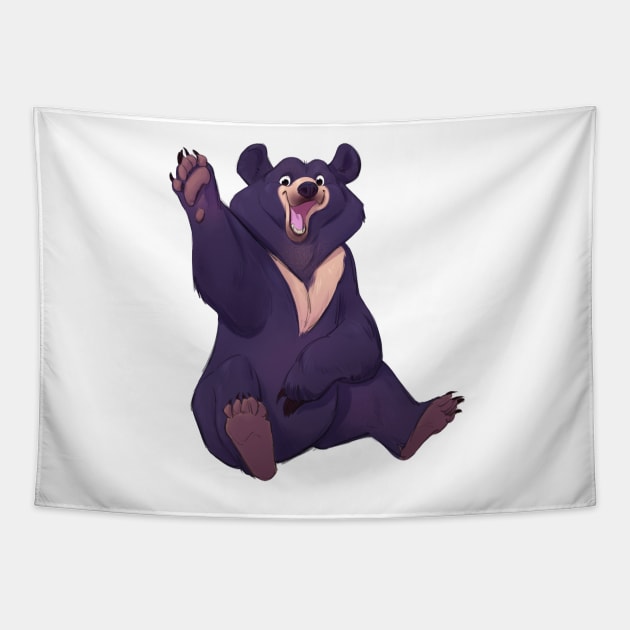 Moon bear Tapestry by PaulaBS