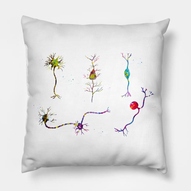 Neuron cells Pillow by erzebeth