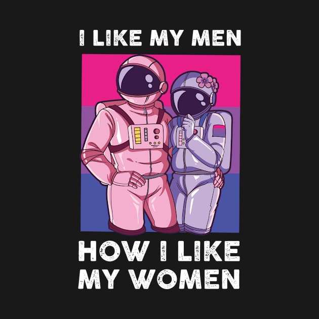 I Like My Men Funny Bisexual Gift by CatRobot