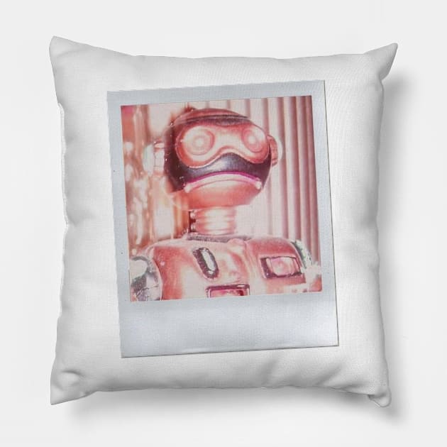 Robot Polaroid Pillow by Ellidegg