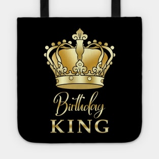 Birthday King Gold Crown T-Shirt Prince Princess King Queen Crown For Boys And Men Gift Tote