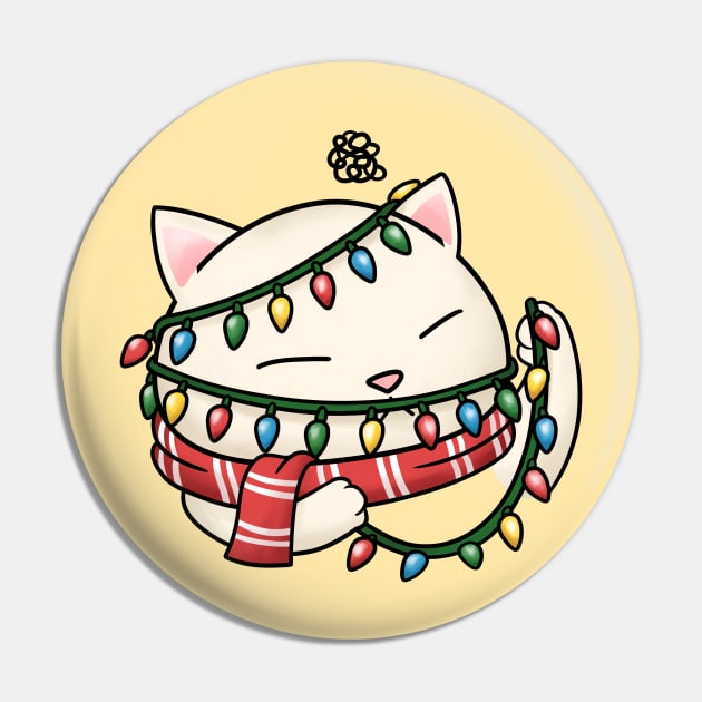 Cat tangled in christmas lights on sale