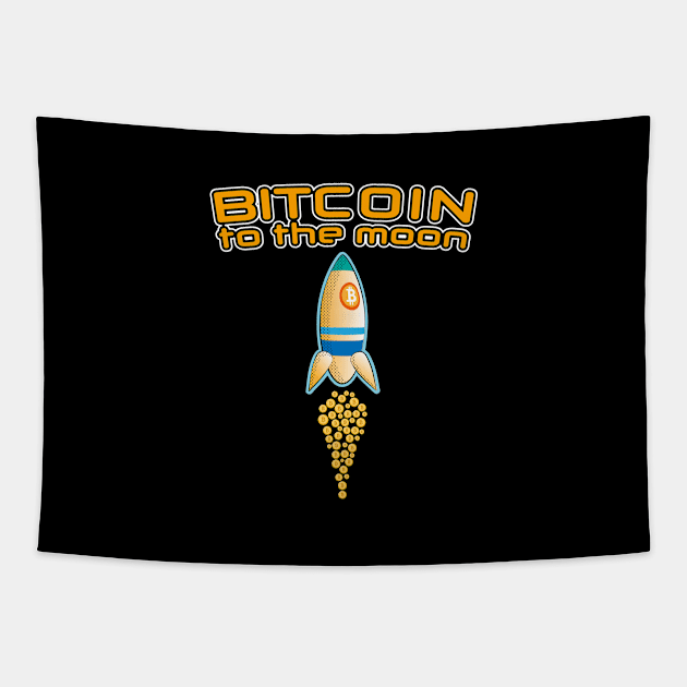 Bitcoin To the Moon - Crypto Tapestry by My Crypto Design