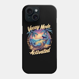 A vivid and amusing design featuring a laid-back dinosaur in sunglasses, lounging effortlessly on a beach chair Phone Case