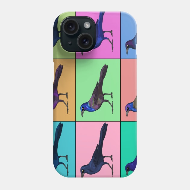 Warhol Birds - Grackles Phone Case by Feathered Focus