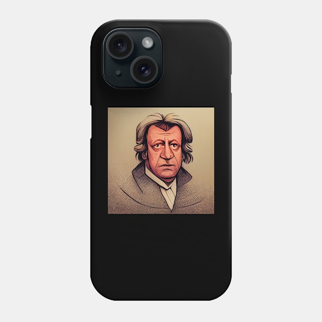 Georg Hegel Portrait | Philosophy | Comics style Phone Case by Classical