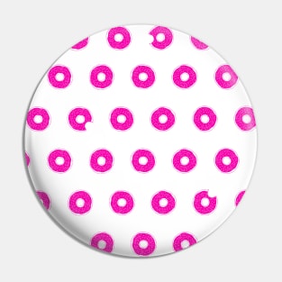 Pink Donut Pattern Pin