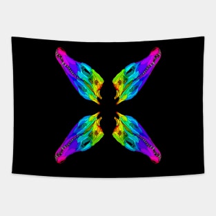 Rainbow Cuvier's Dwarf Caiman Skull Tapestry