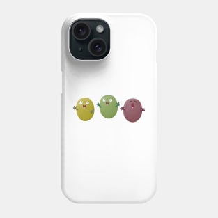 Cute happy olives singing cartoon Phone Case