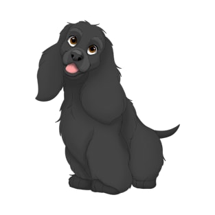 Black Cocker Spaniel Dog T-Shirt