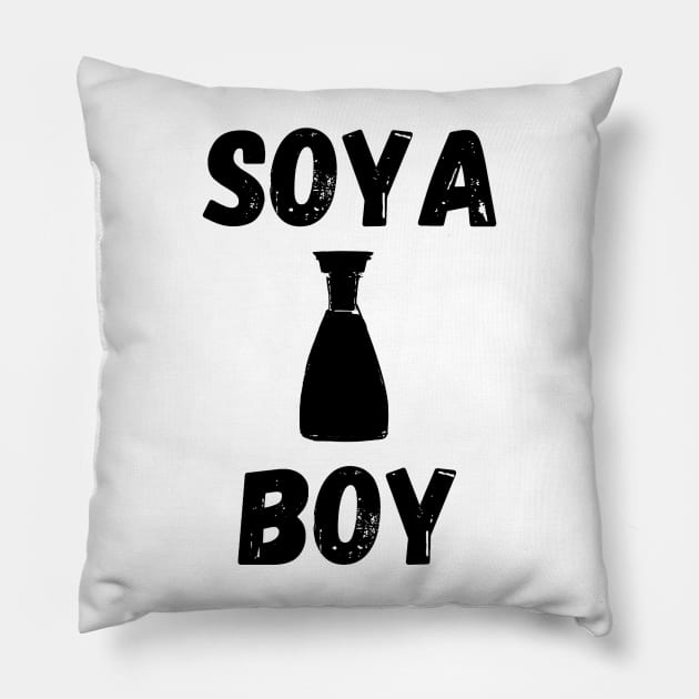 Soya Boy Asian Joke Design Pillow by AZNSnackShop