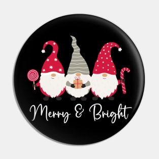 Merry And Bright Gnome Pin